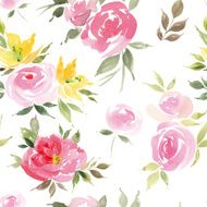 Watercolor flower pattern N157