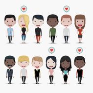 Group of people set N4