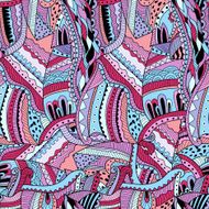 Seamless pattern background with abstract ornaments Hand draw illustration N10
