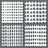 Set of four watercolor simple patterns N6