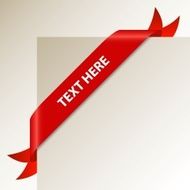 Original Red Corner Ribbon
