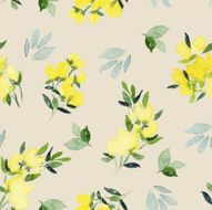 Watercolor flower pattern N159