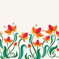 Abstract colorful floral seamless background Vector decorative flowers