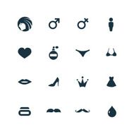 beauty glamour icons set N5