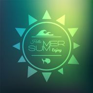 Retro styled summer calligraphic design card N10