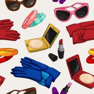 Seamless women fashion accessories wallpaper
