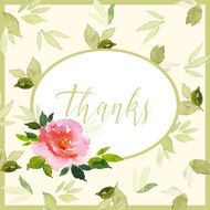 Watercolor greeting card flowers N173