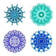 Ornament round set with mandala N9