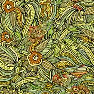 Vector seamless abstract flowers pattern N16