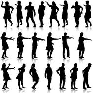 Black silhouettes mans and womans N8
