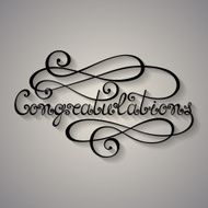 Vector Congratulations Inscription N2