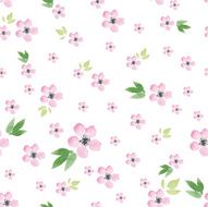 Spring flowers seamless pattern Watercolor N10