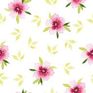 Spring flowers seamless pattern Watercolor N11