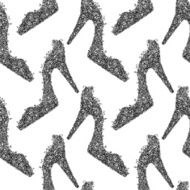 Seamless pattern with high heels shoes N4