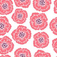 Seamless floral pattern with blooming poppies N3