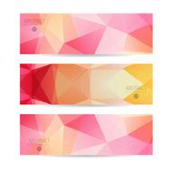 Abstract vector mosaic banners N85