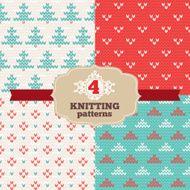 Set of knitting patterns
