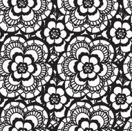 Lace seamless pattern with flowers N155