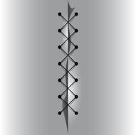 Cross linked thread seam