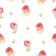 Seamless pattern watercolor flowers N34