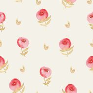 Seamless pattern watercolor flowers N35