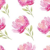 Seamless pattern watercolor flowers N36
