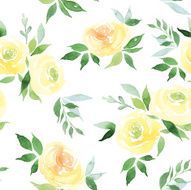 Seamless pattern watercolor flowers N37