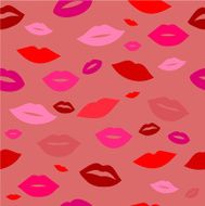 Lips pattern background vector illustration N4
