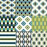 seamless geometric wallpaper pattern set N5