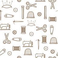 Seamless hand drawn needle work background