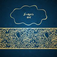 Vintage card on blue background