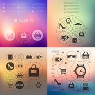 fashion infographic with unfocused background N121