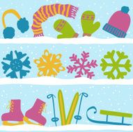 Christmas seamless pattern with snow