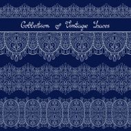 Vector Set of Vintage Template with Ornate Laces N7