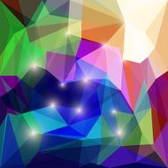 Abstract bright polygonal triangular background with glaring lights for design N68