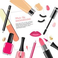 Beauty make up fashion cosmetics abstract background