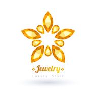 Yellow gemstones jewelry symbol Star shape