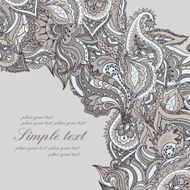 Card with Indian paisley pattern N3