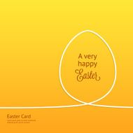 Easter card with silhouette line egg N3