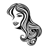Lady with a long hair portrait N2