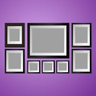 Wall with empty Picture Frame Vector N6