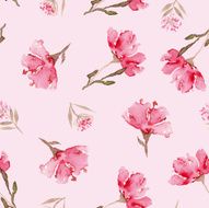 Watercolor flower pattern N162