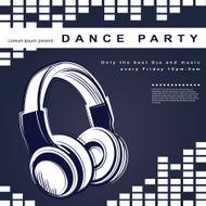 Vector party poster Night club poster N6