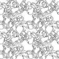 Cute floral seamless pattern background N12