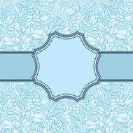 Vintage vector flower frame N3