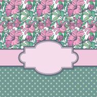 Vintage vector flower frame N4