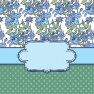Vintage vector flower frame N5