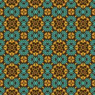 Seamless circle vintage flower pattern N17