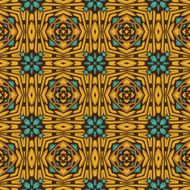 Seamless circle vintage flower pattern N18