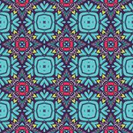 Seamless circle vintage flower pattern N19